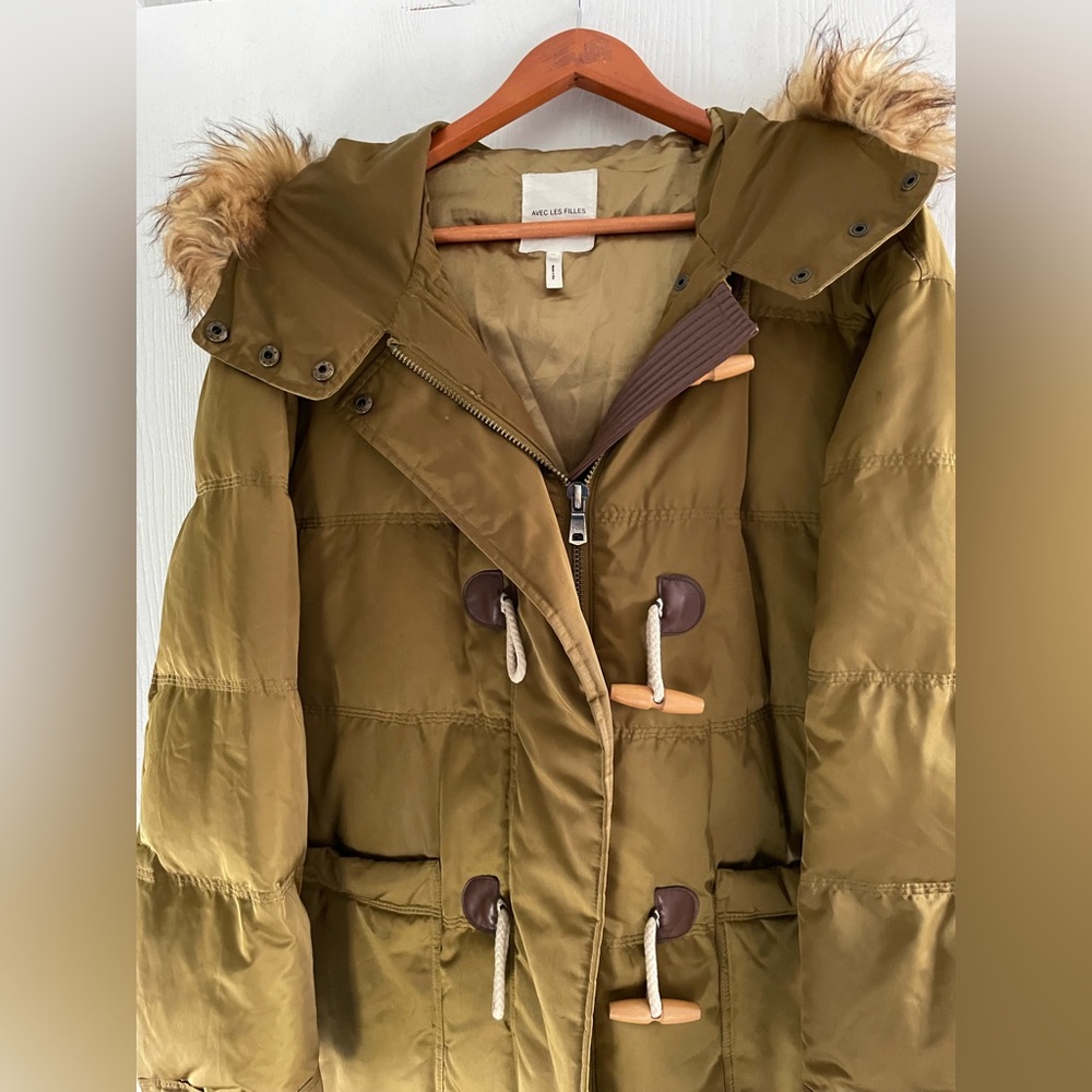Women's Mustard Parka Coat - Picture 5 of 12